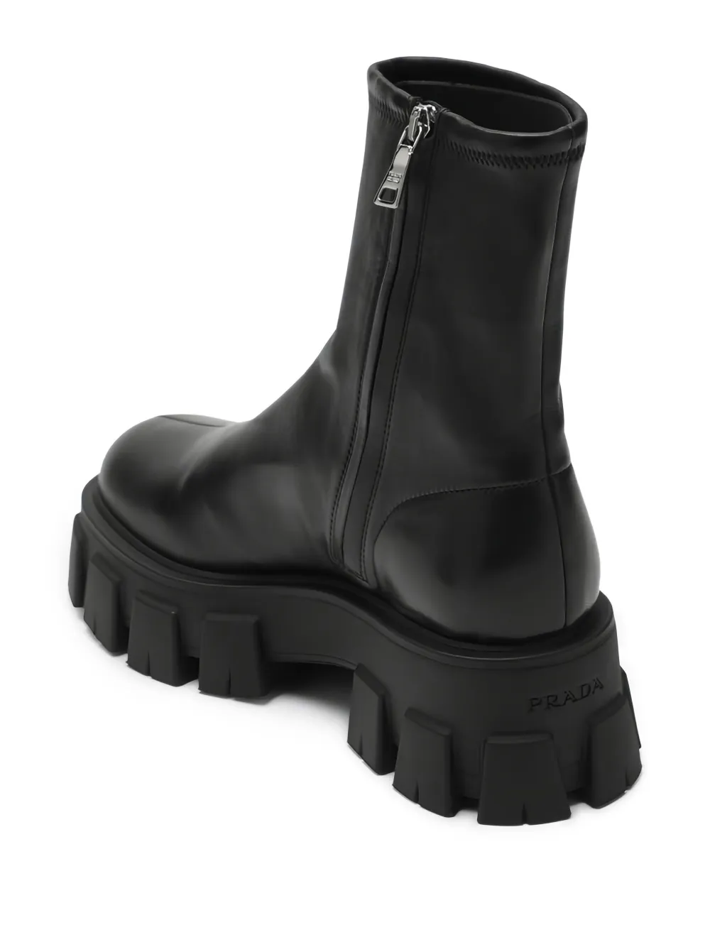 Prada elastic-trim boots Zwart