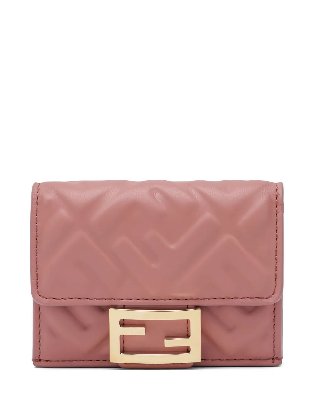 FENDI quilted logo wallet - ピンク FENDI quilted logo wallet - ピンク