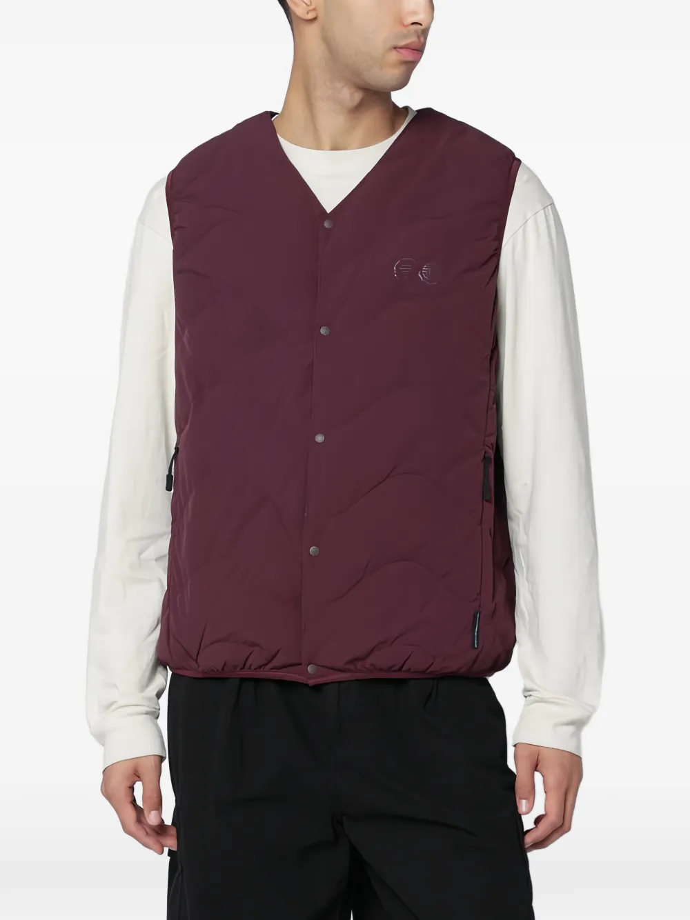 PURPLE MOUNTAIN OBSERVATORY quilted v-neck gilet - Violett