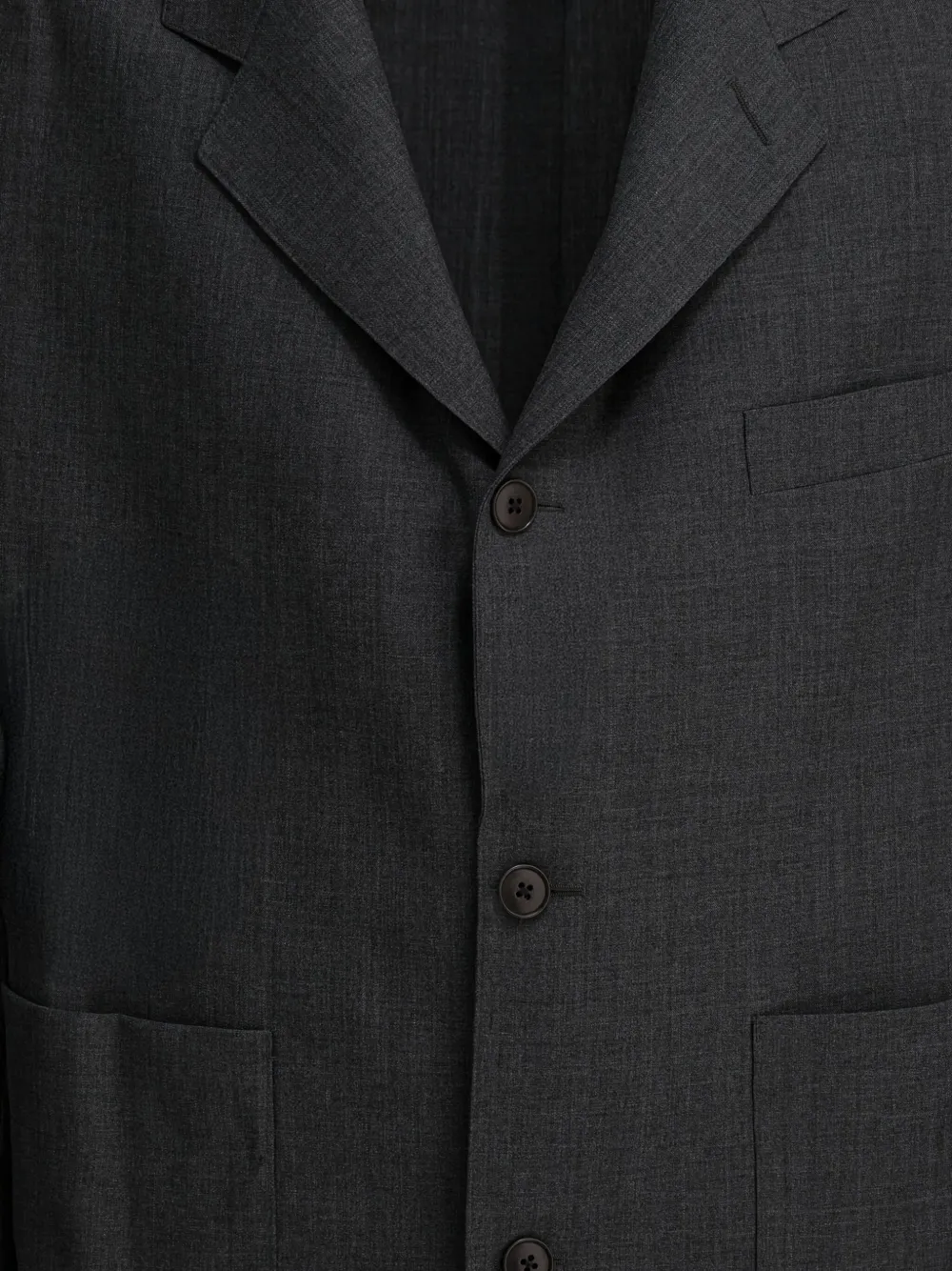  Beams Plus Paul Button-up Wool Blazer - Grey 