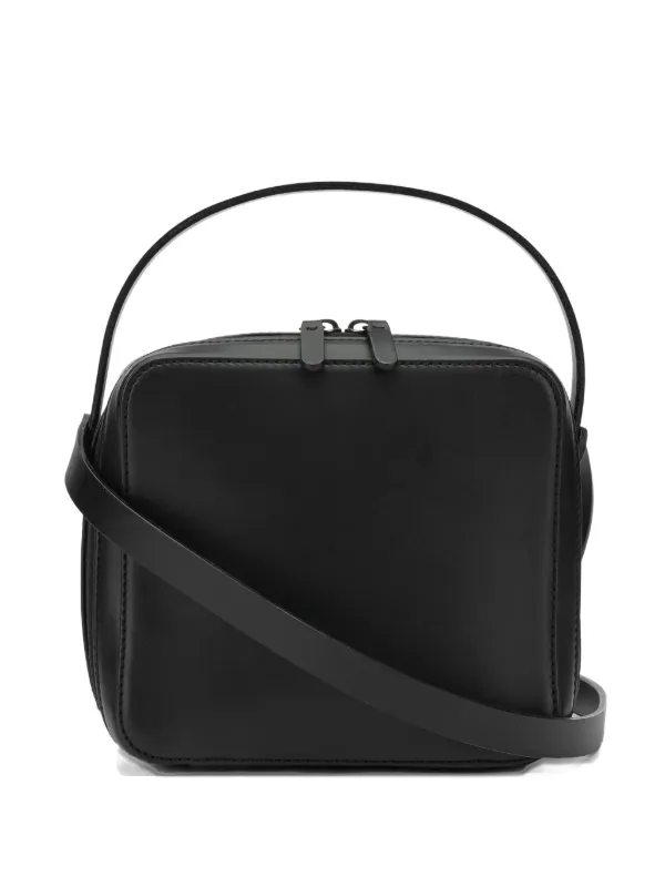 Aéla ブラックレザーショルダーバッグ Auralee レザーショルダーバッグ | ブラック | FARFETCH JP
