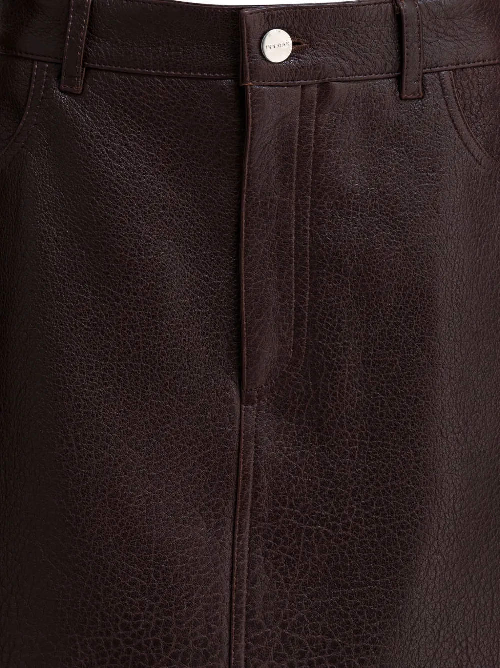  Ivy Oak Lilou Leather Rounded-pocket Mini Skirt - Red 