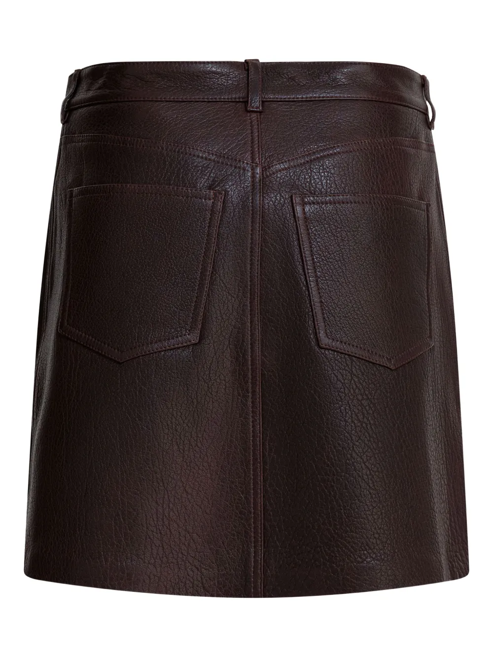  Ivy Oak Lilou Leather Rounded-pocket Mini Skirt - Red 