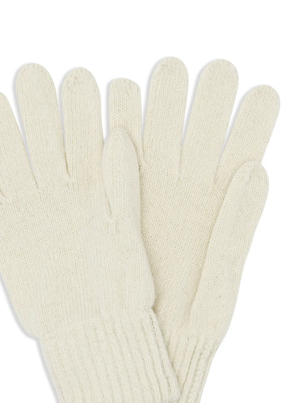  Vietti Merchandise Ribbed-trim Gloves - White 