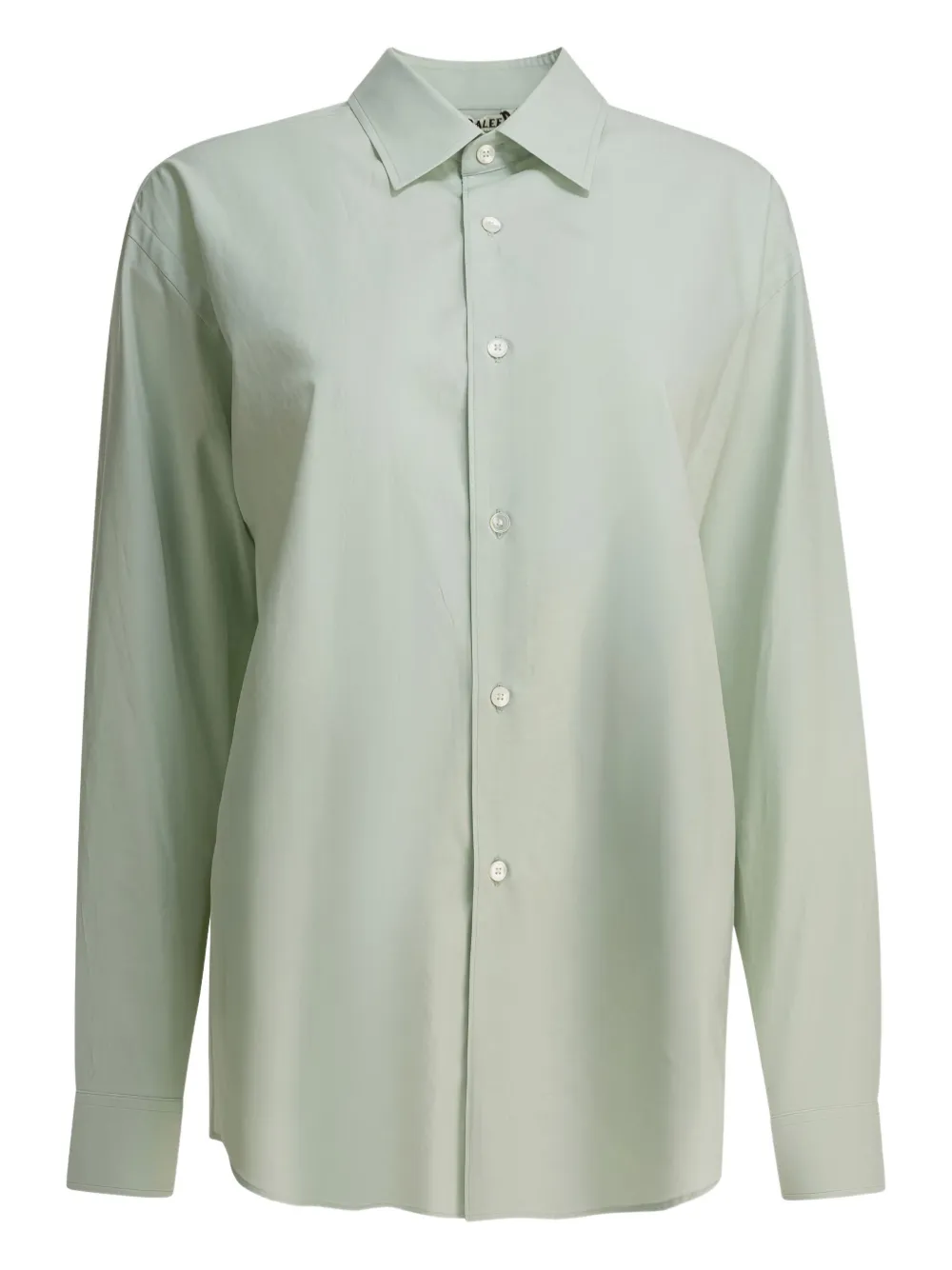 Auralee Finx-twill shirt - Green