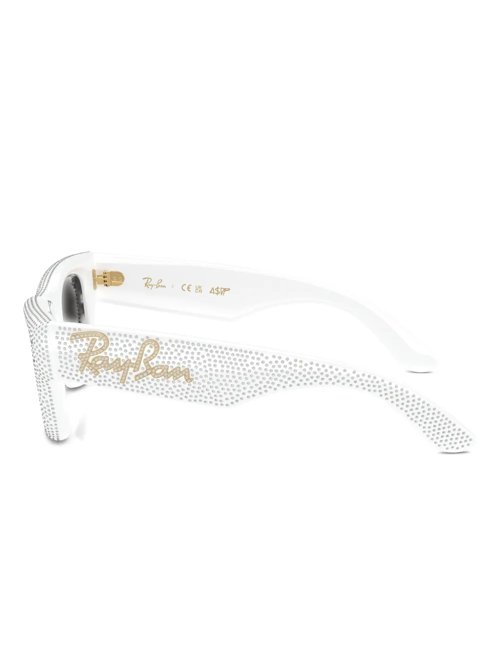 Ray Ban Wayfarer Geometric Sunglasses In White