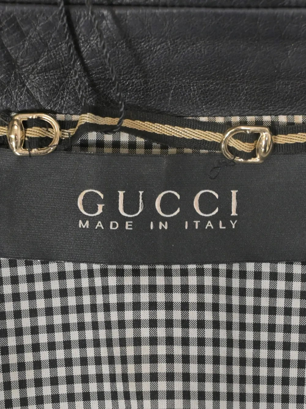 GUCCI Pre-owned 550mm Button Front Lleather Jacket In Black