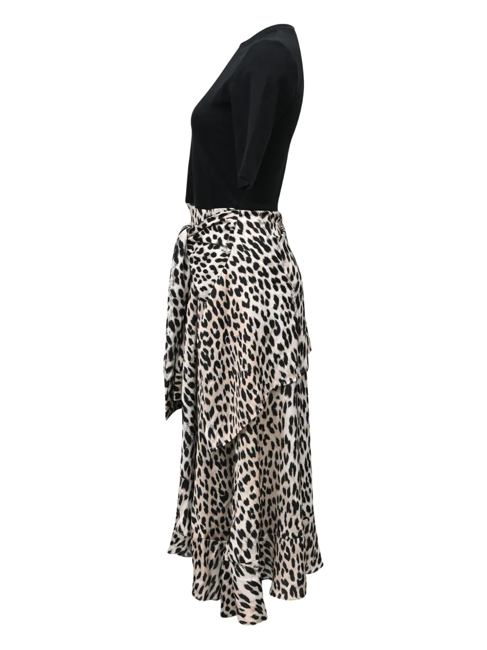 Maje tie-front leopard-print midi dress | Image 2