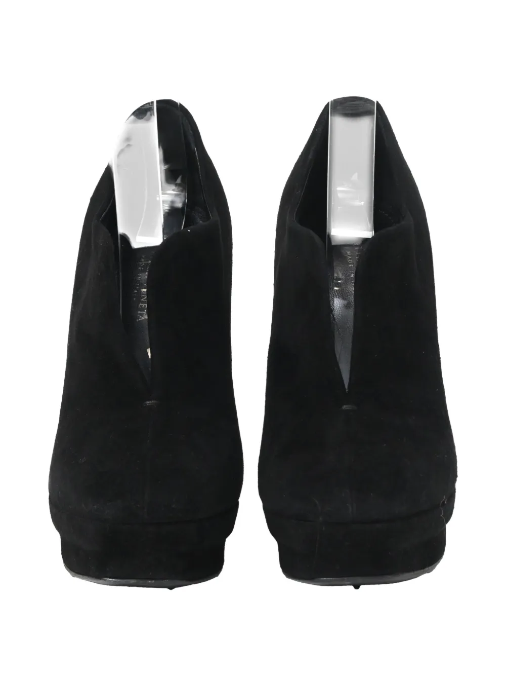 BOTTEGA VENETA Pre-owned 130mm Open-platform Ankle Boots In Black