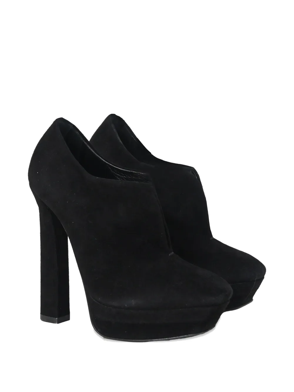 BOTTEGA VENETA Pre-owned 130mm Open-platform Ankle Boots In Black