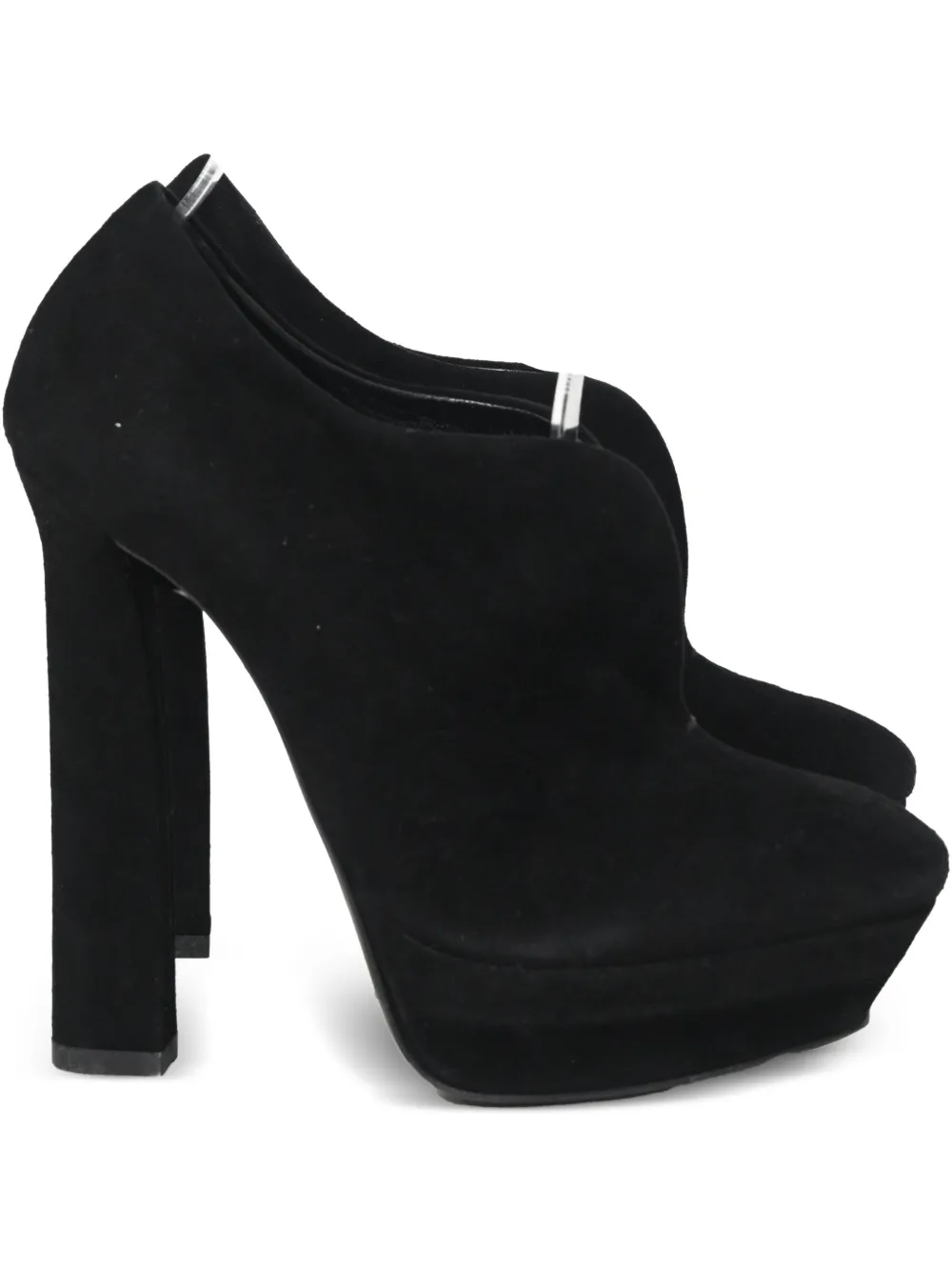 Bottega Veneta Pre-Owned 130mm open-platform ankle boots - ブラック