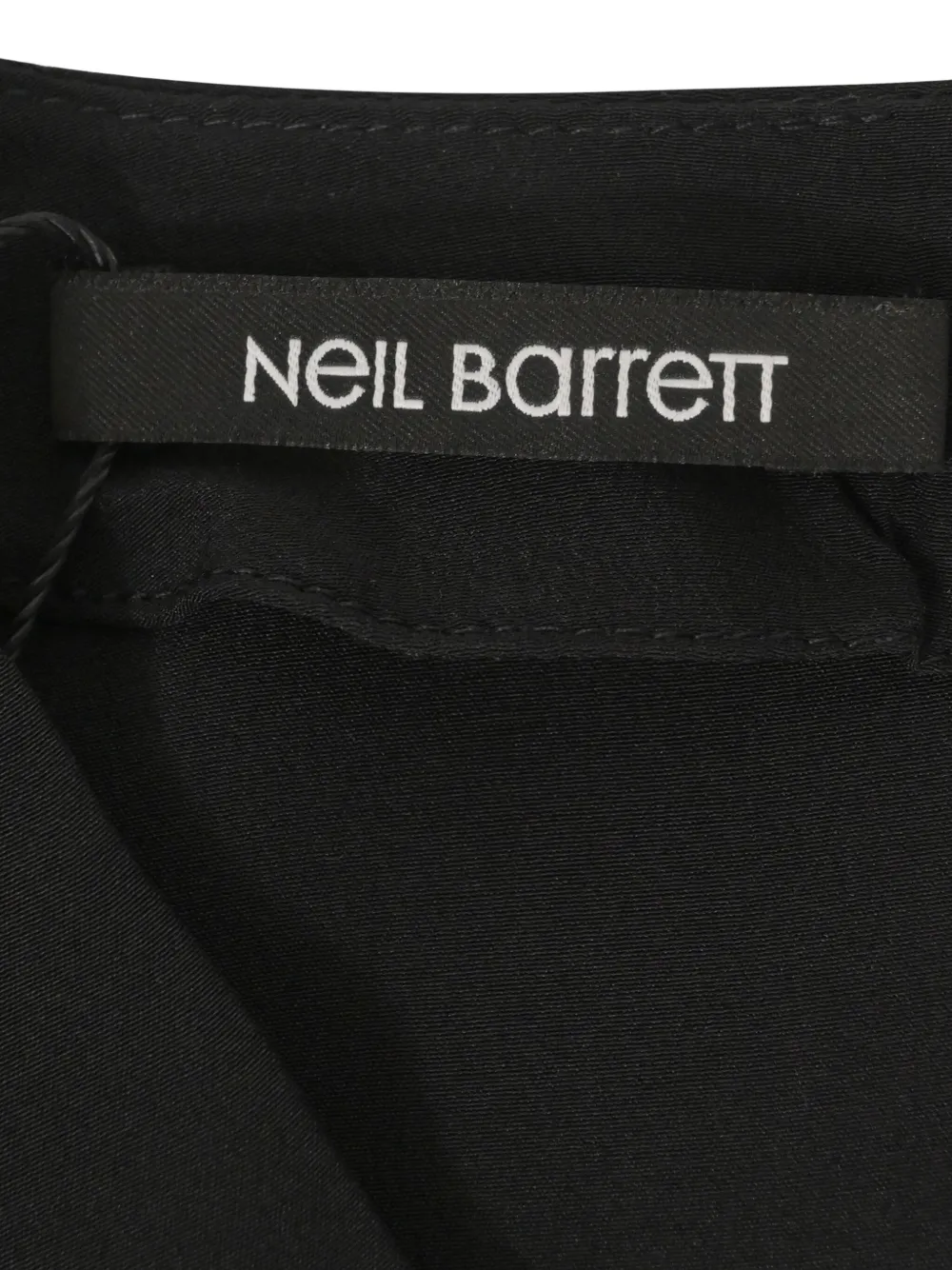 NEIL BARRETT Pre-owned V-neck Keyhole Mini Dress In Black