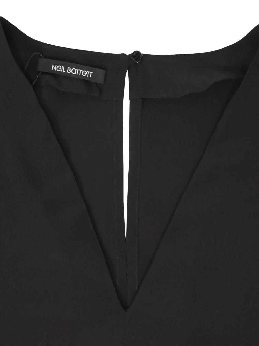 NEIL BARRETT Pre-owned V-neck Keyhole Mini Dress In Black