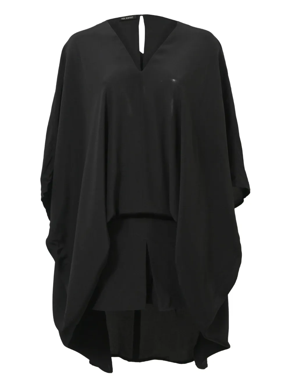 Neil Barrett V-neck keyhole mini dress - ブラック Neil Barrett V-neck keyhole mini dress - ブラック