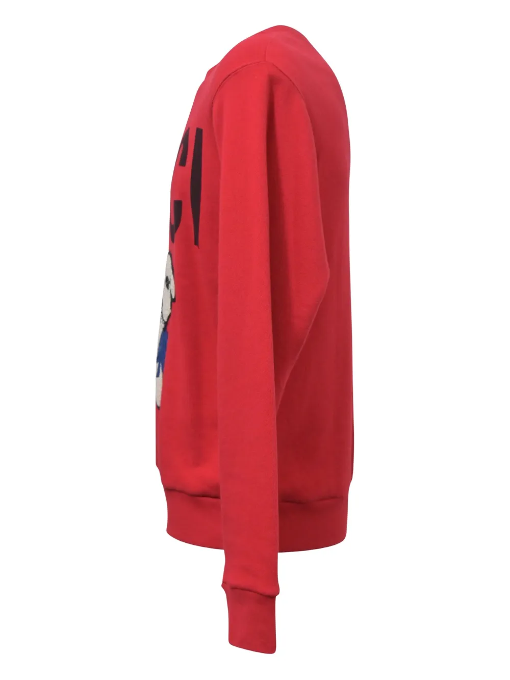 GUCCI Pre-owned Crystal-embellished Lamb-motif Sweatshirt In Red