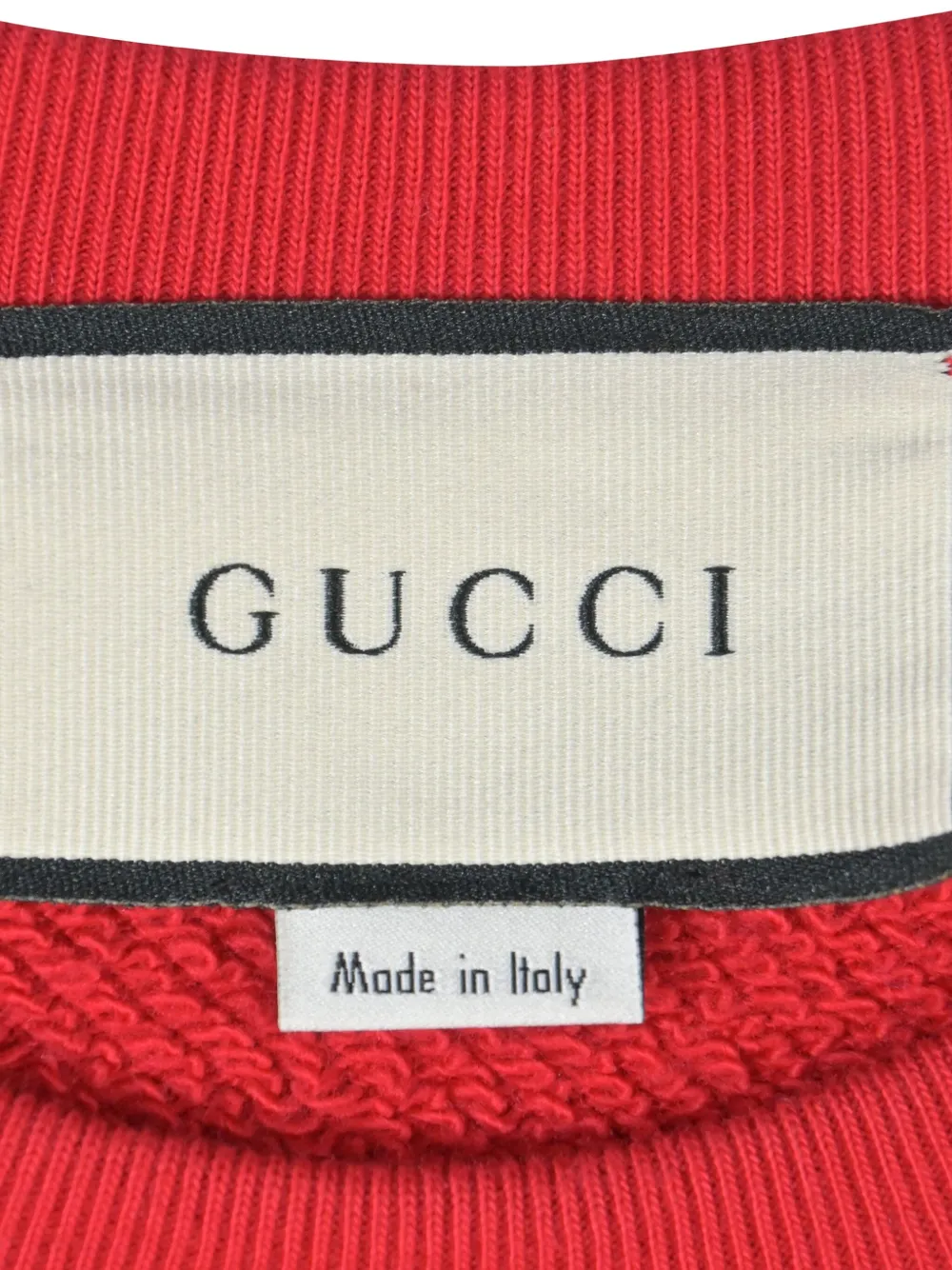 GUCCI Pre-owned Crystal-embellished Lamb-motif Sweatshirt In Red