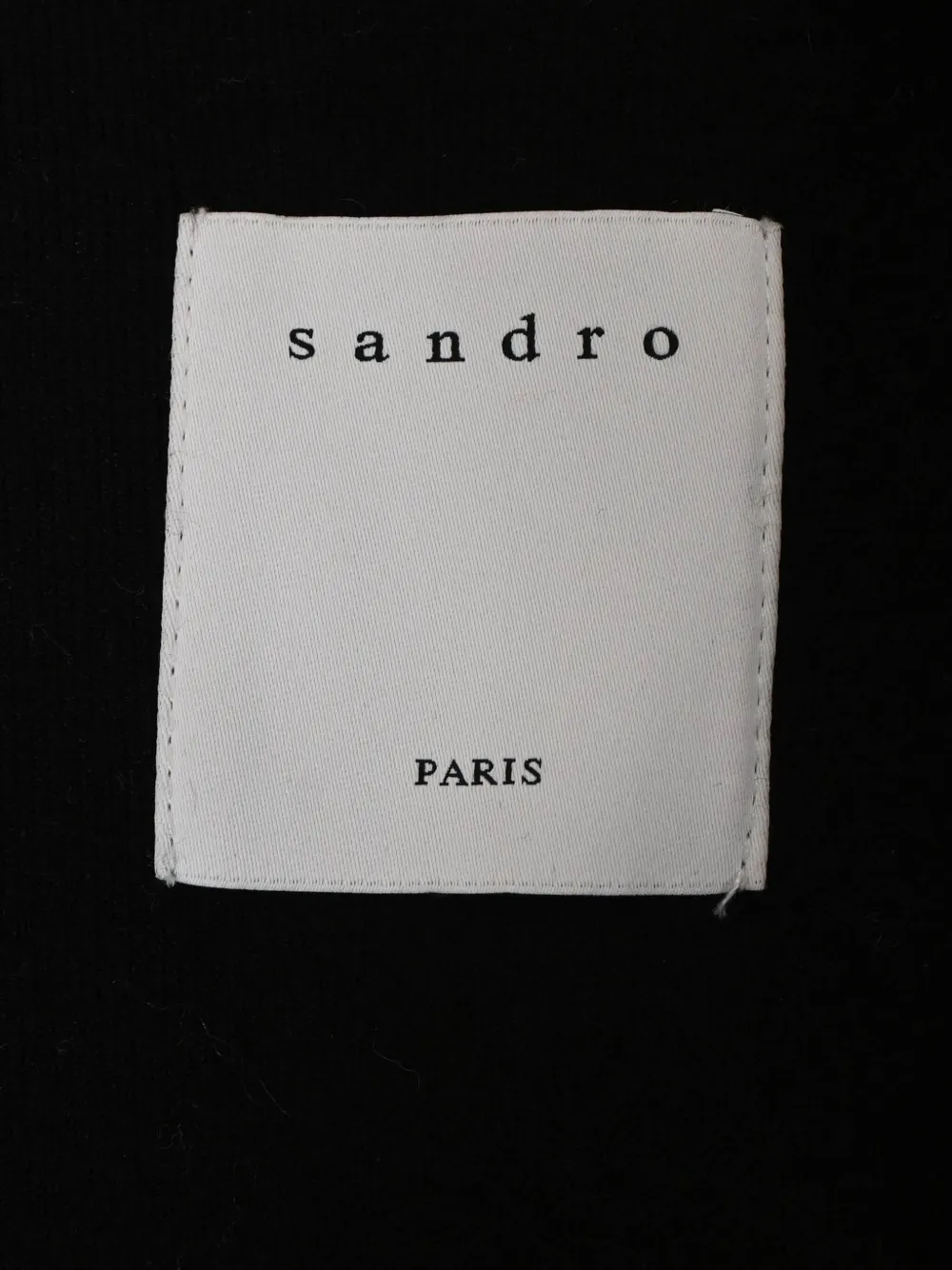 Pre-owned Sandro Dave Pearl-embellished Cardigan In Black