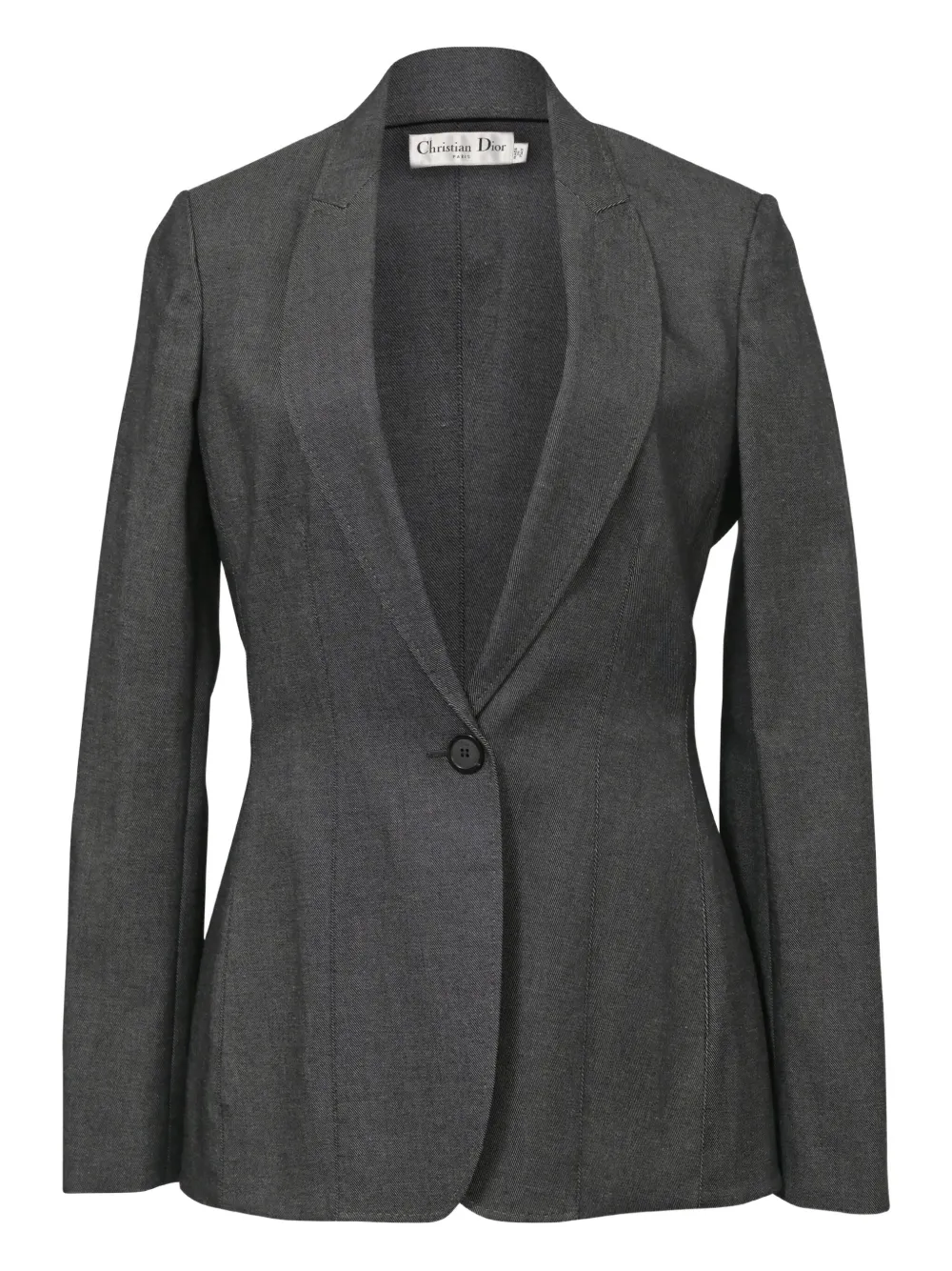 Pre-owned Dior Single-button Blazer In Gray