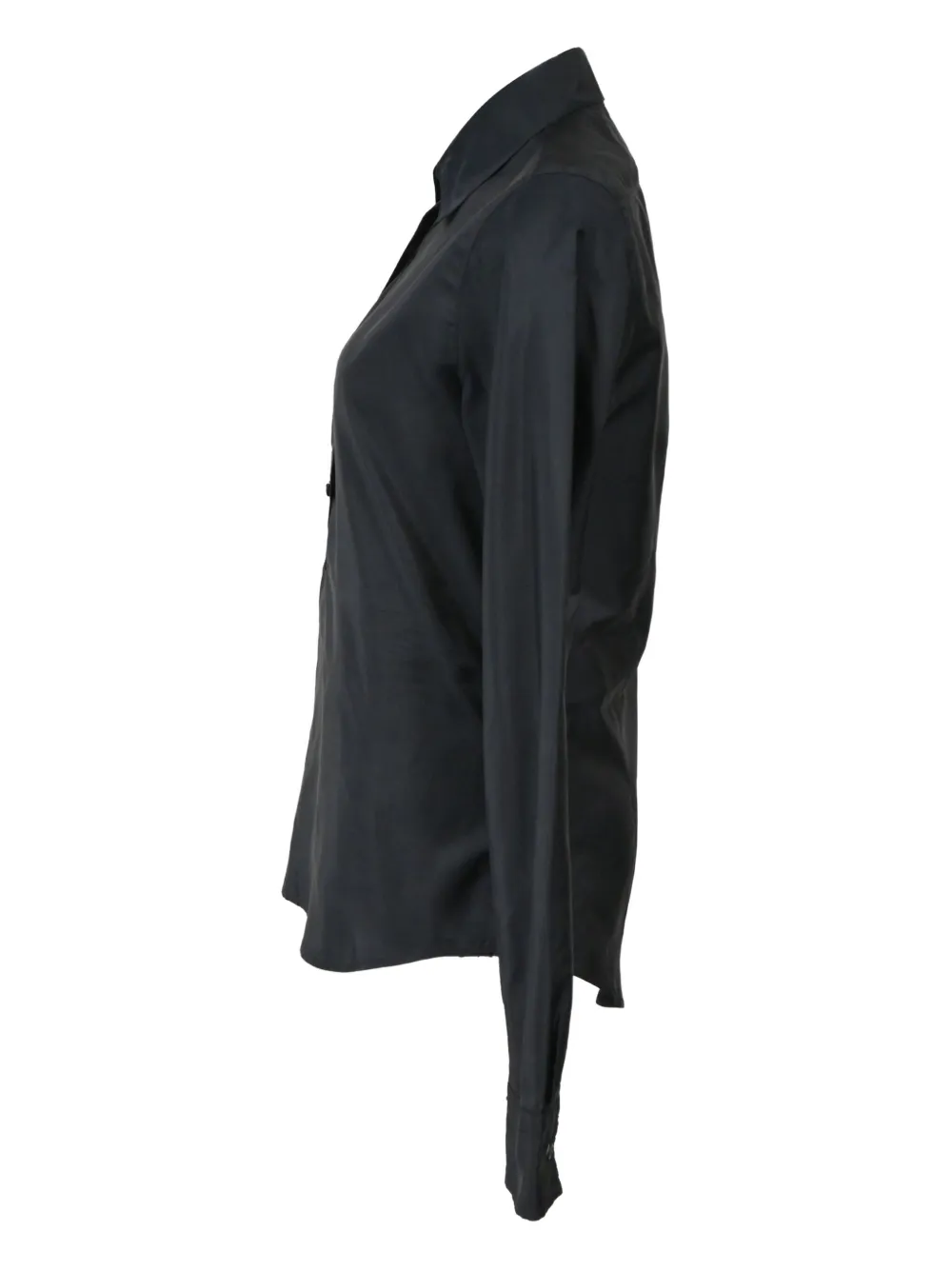 PRADA Pre-owned Half Button Shirt In Black