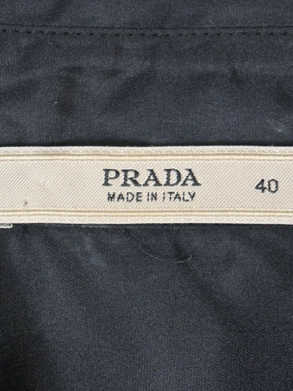 PRADA Pre-owned Half Button Shirt In Black