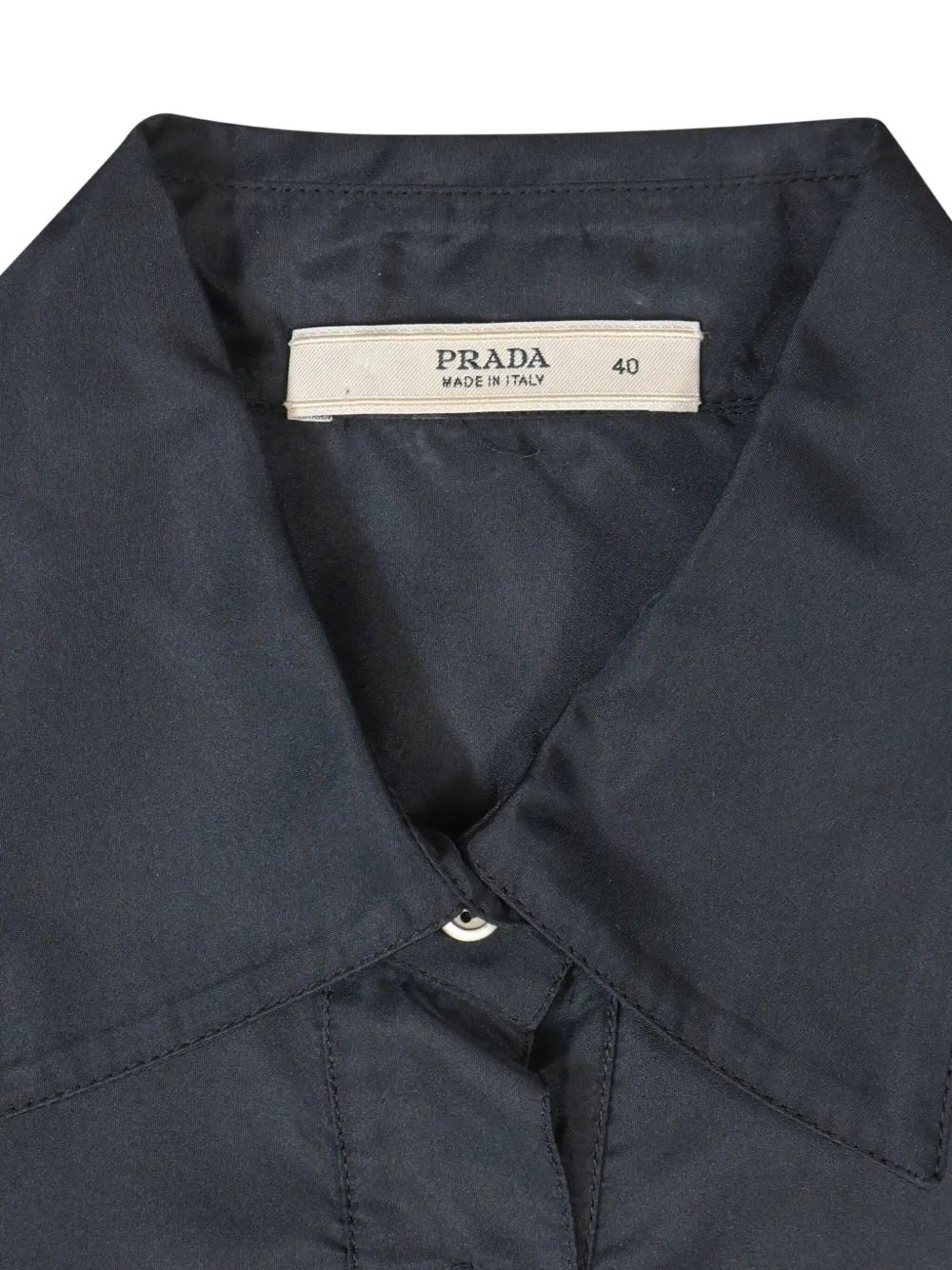 PRADA Pre-owned Half Button Shirt In Black