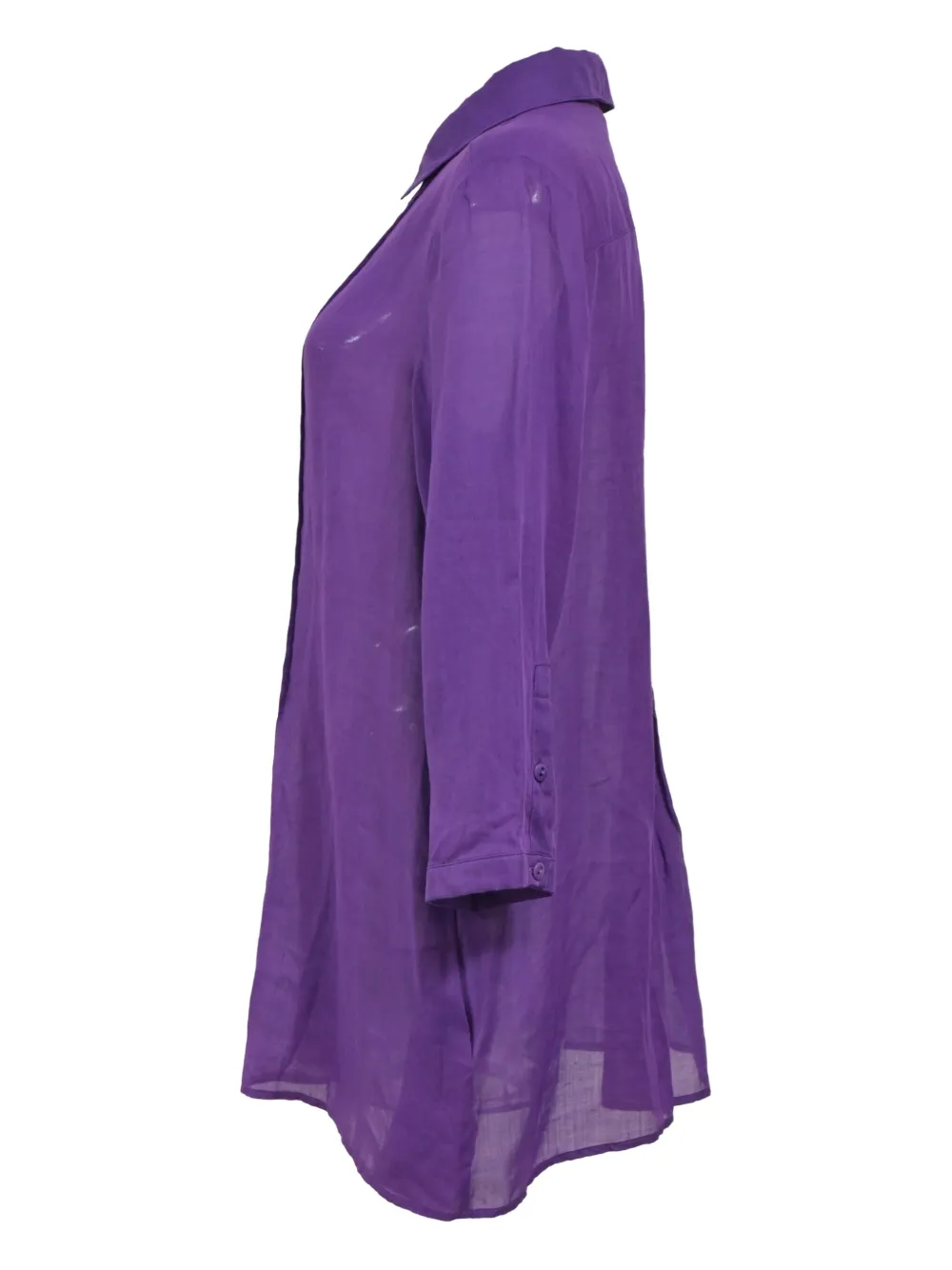 MAX MARA Pre-owned Pintuck Button-up Shirt In Purple