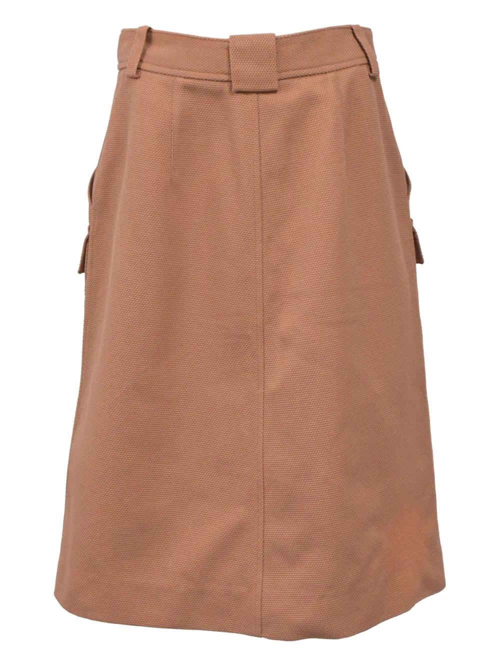 BOTTEGA VENETA Pre-owned Piqué-weave A-line Midi Skirt In Neutral