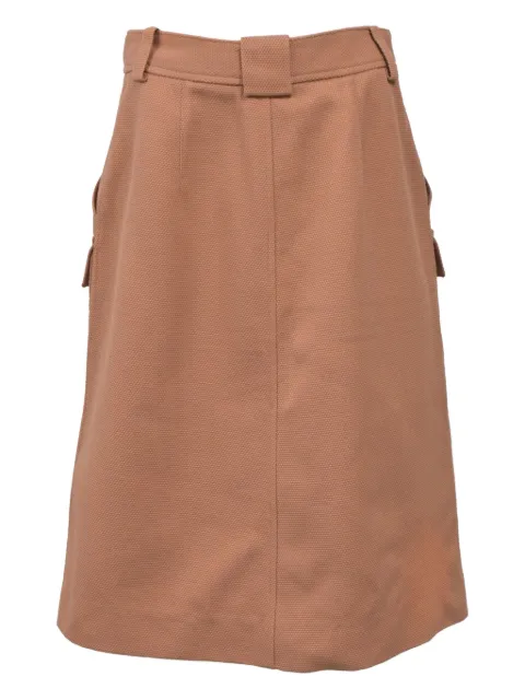 Bottega Veneta Pre-Owned piqué-weave A-line midi skirt