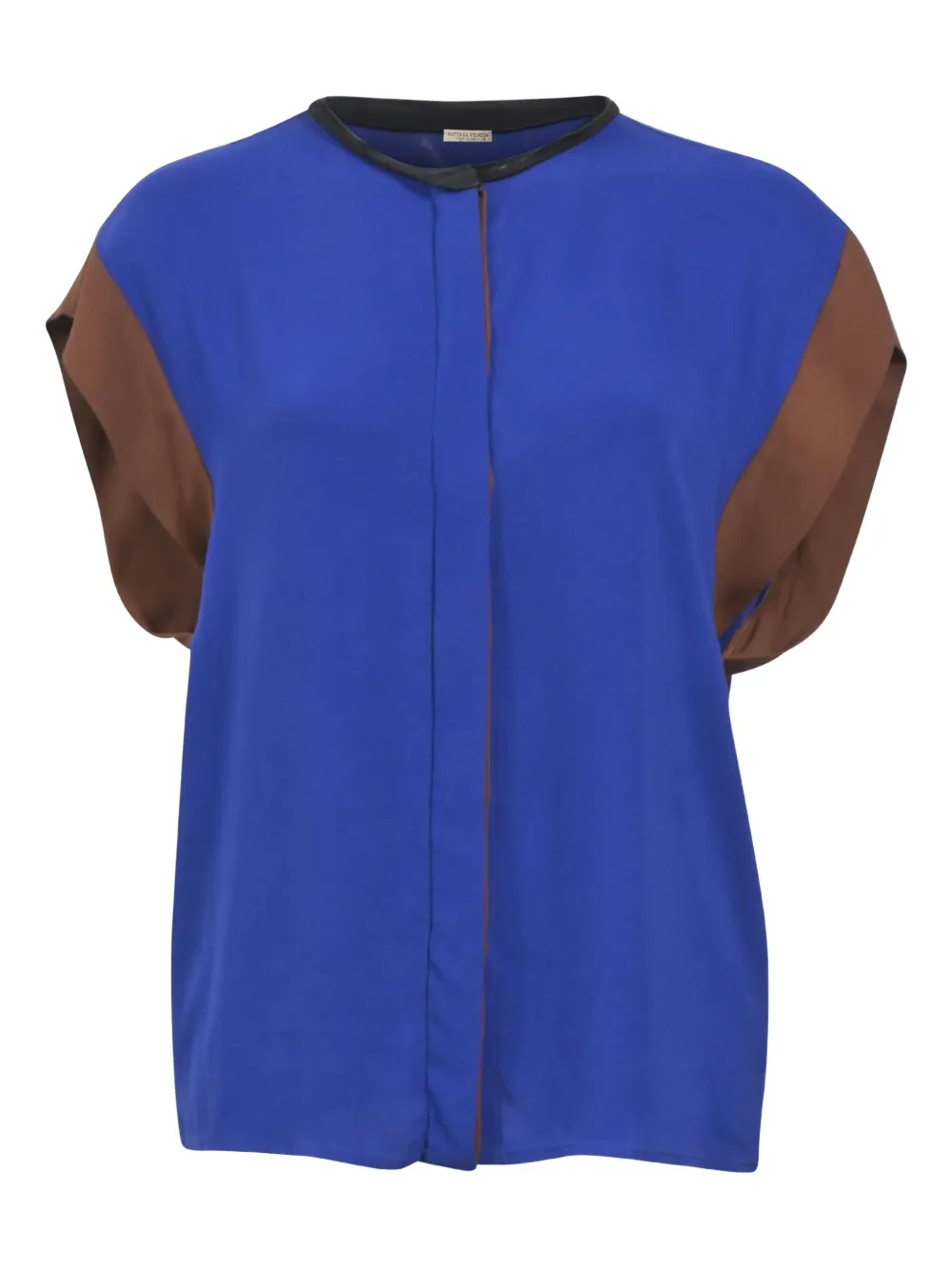 Pre-owned Bottega Veneta Colourblock Blouse In Blue