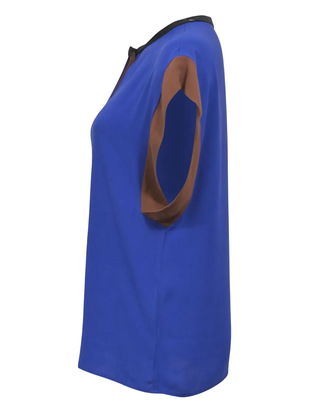 Pre-owned Bottega Veneta Colourblock Blouse In Blue