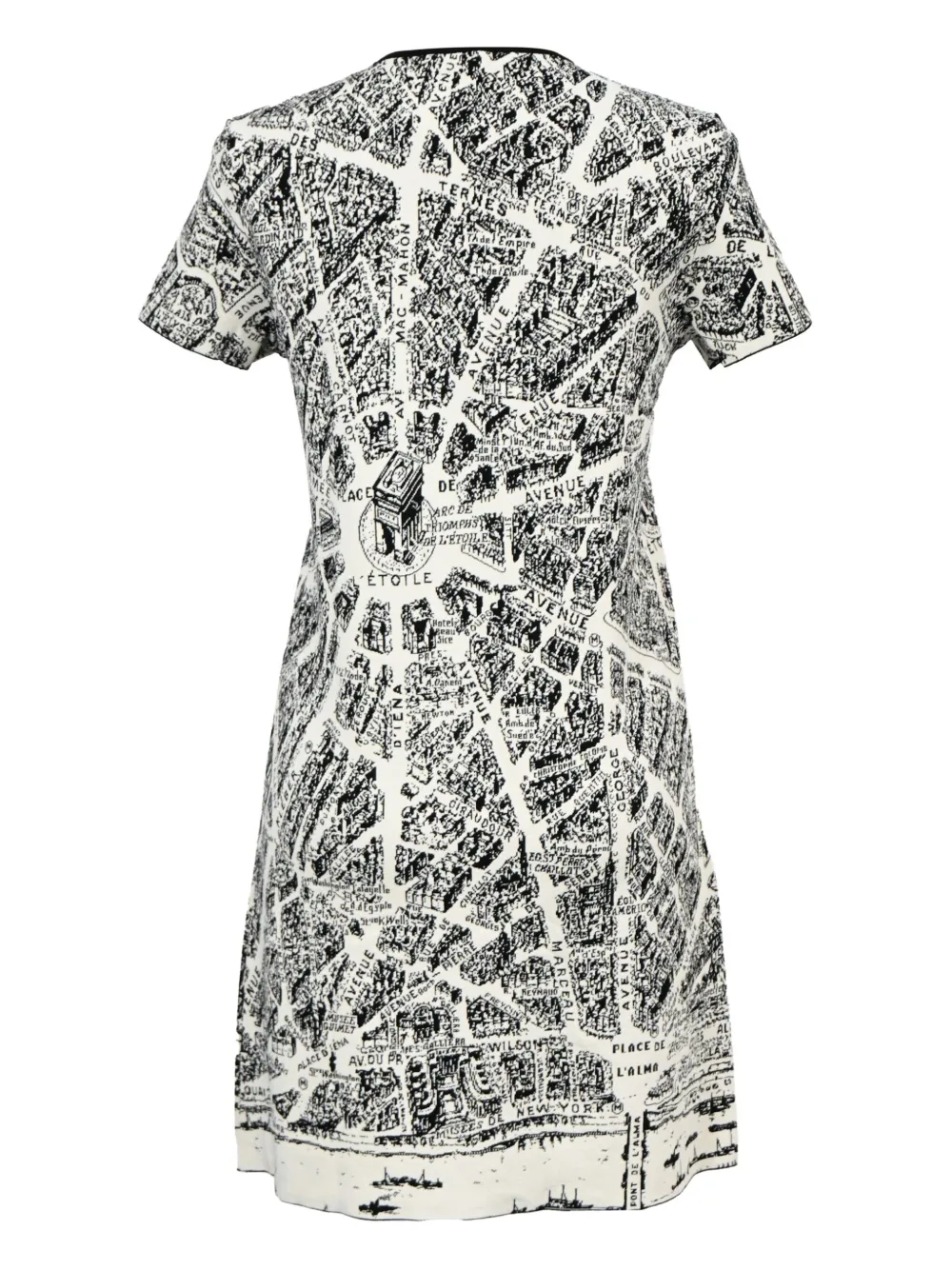 Christian Dior Pre-Owned Dior Plan De Paris mini-jurk met ronde hals - Wit