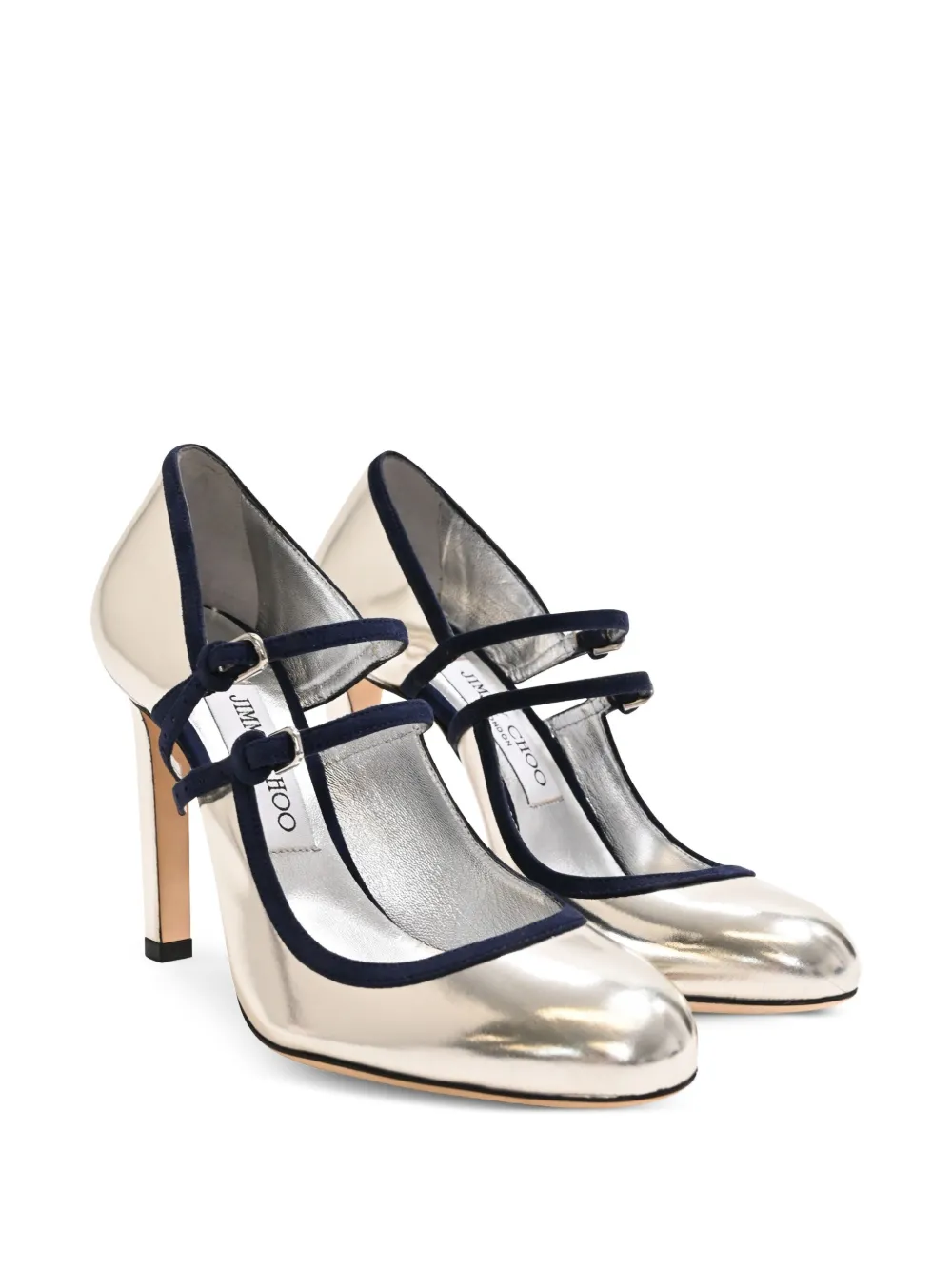 Jimmy Choo Pre-Owned 100 mm Mary Jane pumps met gespbandje - Zilver