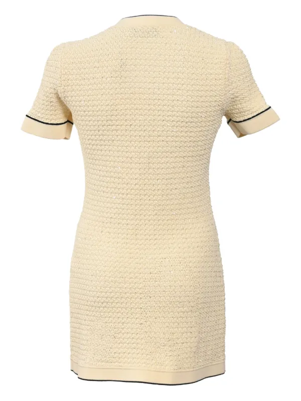 knee length dresses for ladies Self-Portrait Gray Cotton Casual Dress