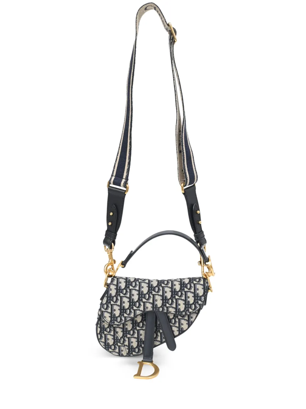 Christian Dior Pre-Owned mini Saddle oblique tote bag - ブルー