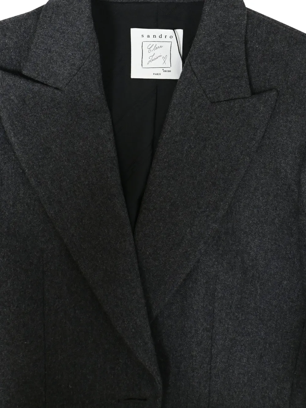 Pre-owned Sandro X Clara Luciani Single-button Blazer In Gray