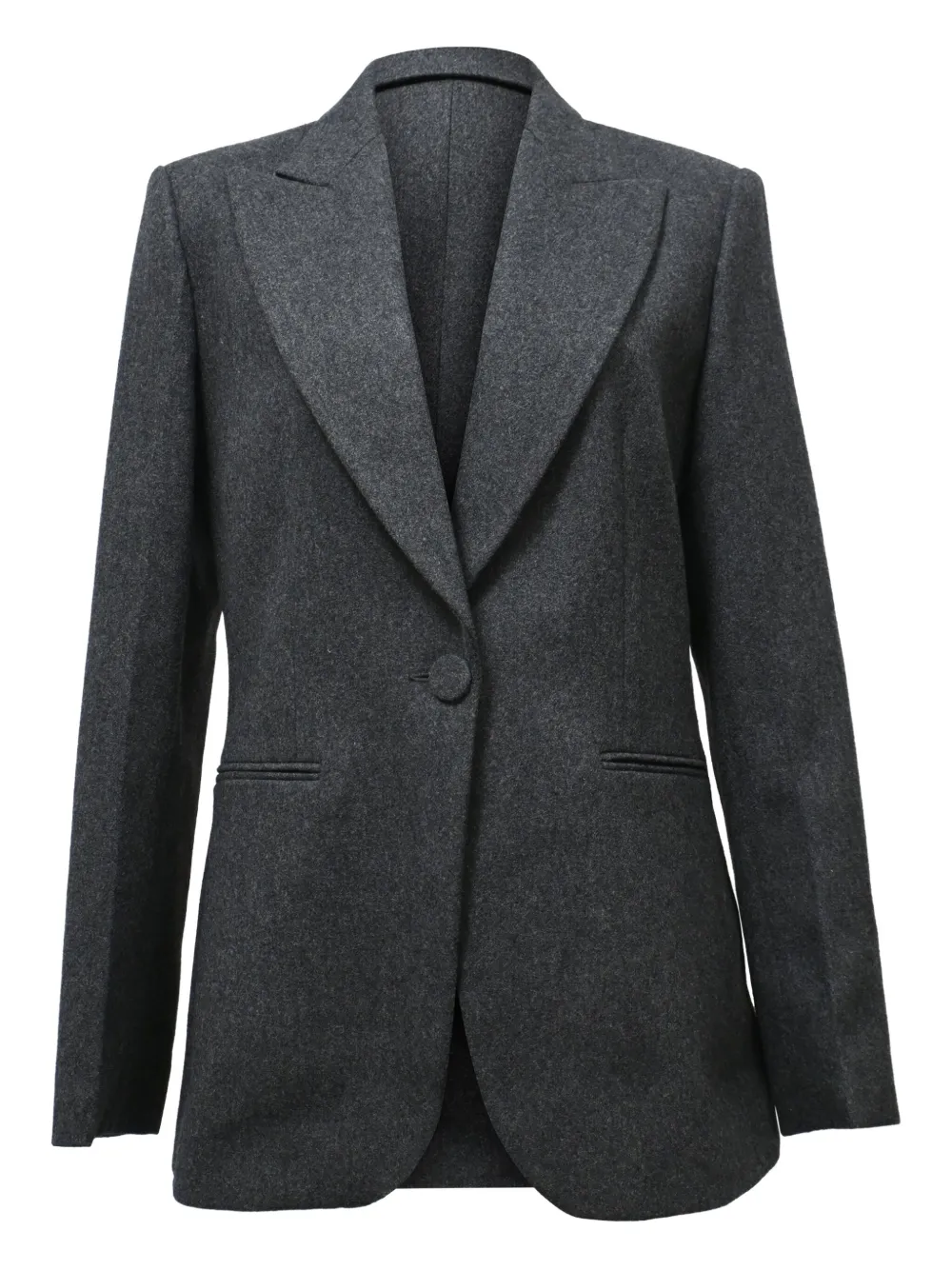 SANDRO x Clara Luciani single-button blazer | Grey | Image 1