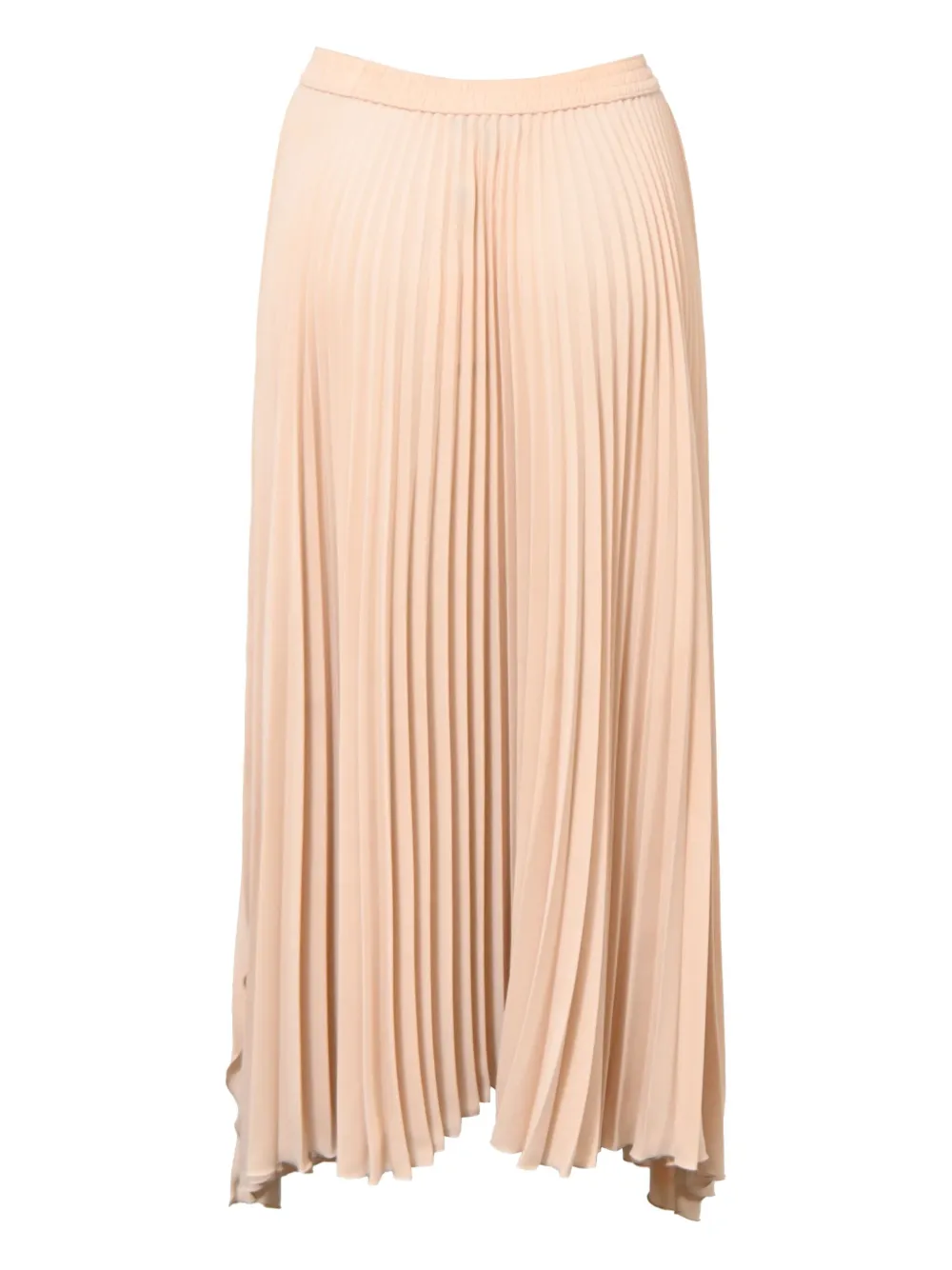 Pre-owned Theory Pleated Midi Skirt In Neutral
