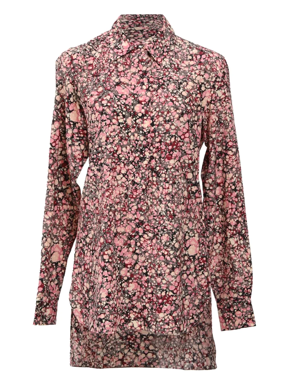 Victoria Beckham printed long-back shirt - ピンク