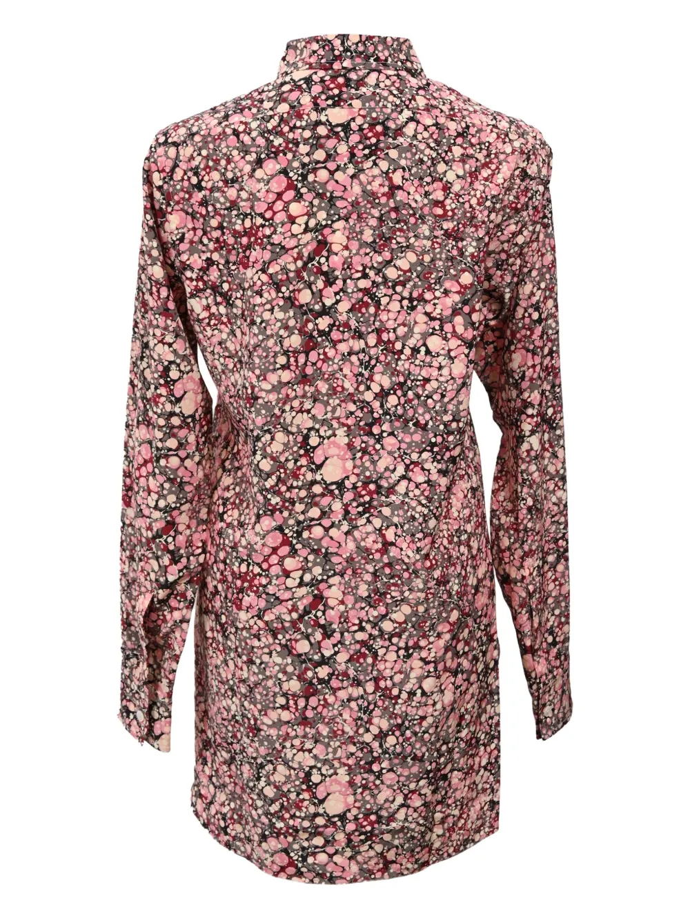 Pre-owned Victoria Beckham Printed Long-back Shirt In Pink