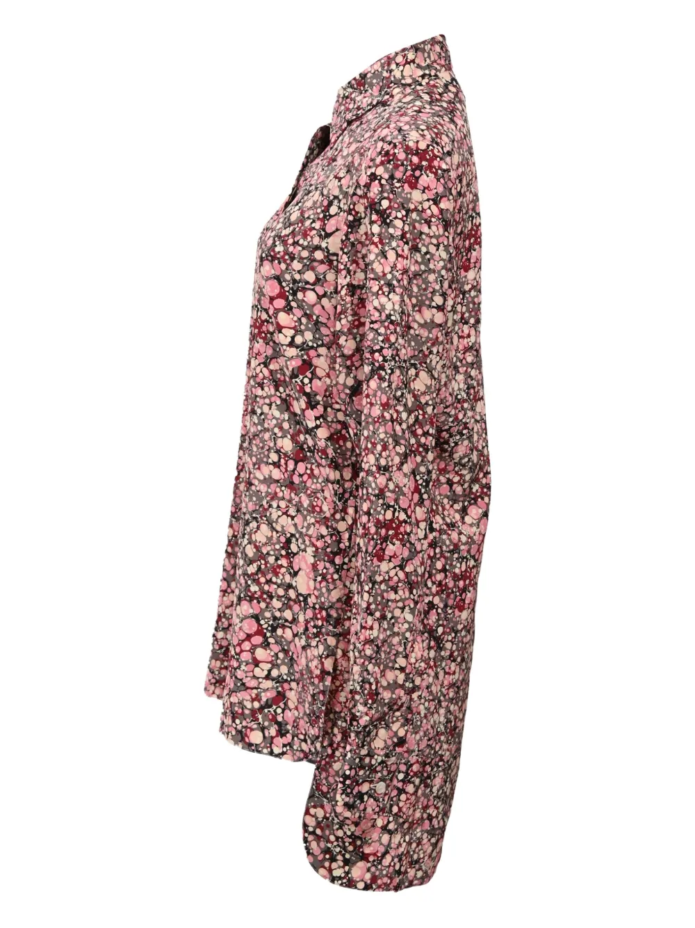 Pre-owned Victoria Beckham Printed Long-back Shirt In Pink
