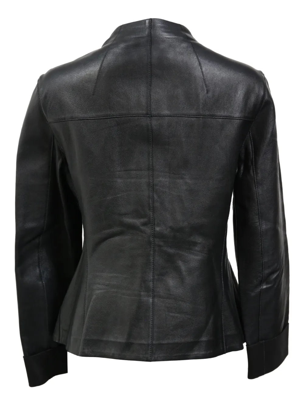 Theory standing-collar biker jacket | Image 2