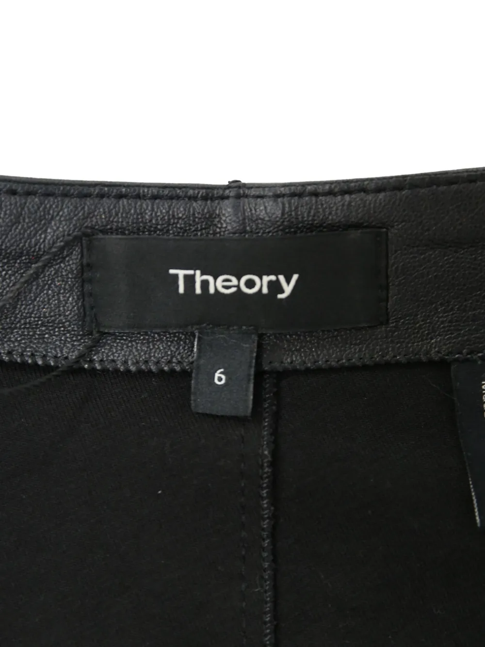 Pre-owned Theory Standing-collar Biker Jacket In Black