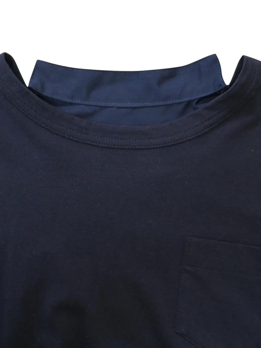 SACAI Pre-owned Draped Lace Inserts T-shirt In Blue