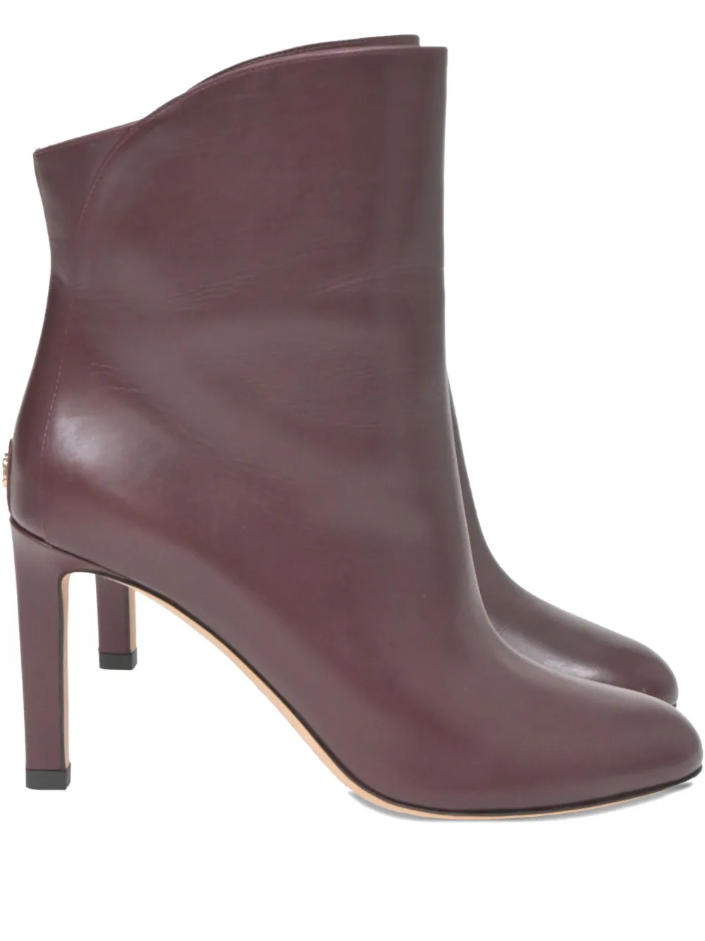 Pre-owned Jimmy Choo 85mm Karter Ankle Heeled Boots In Red