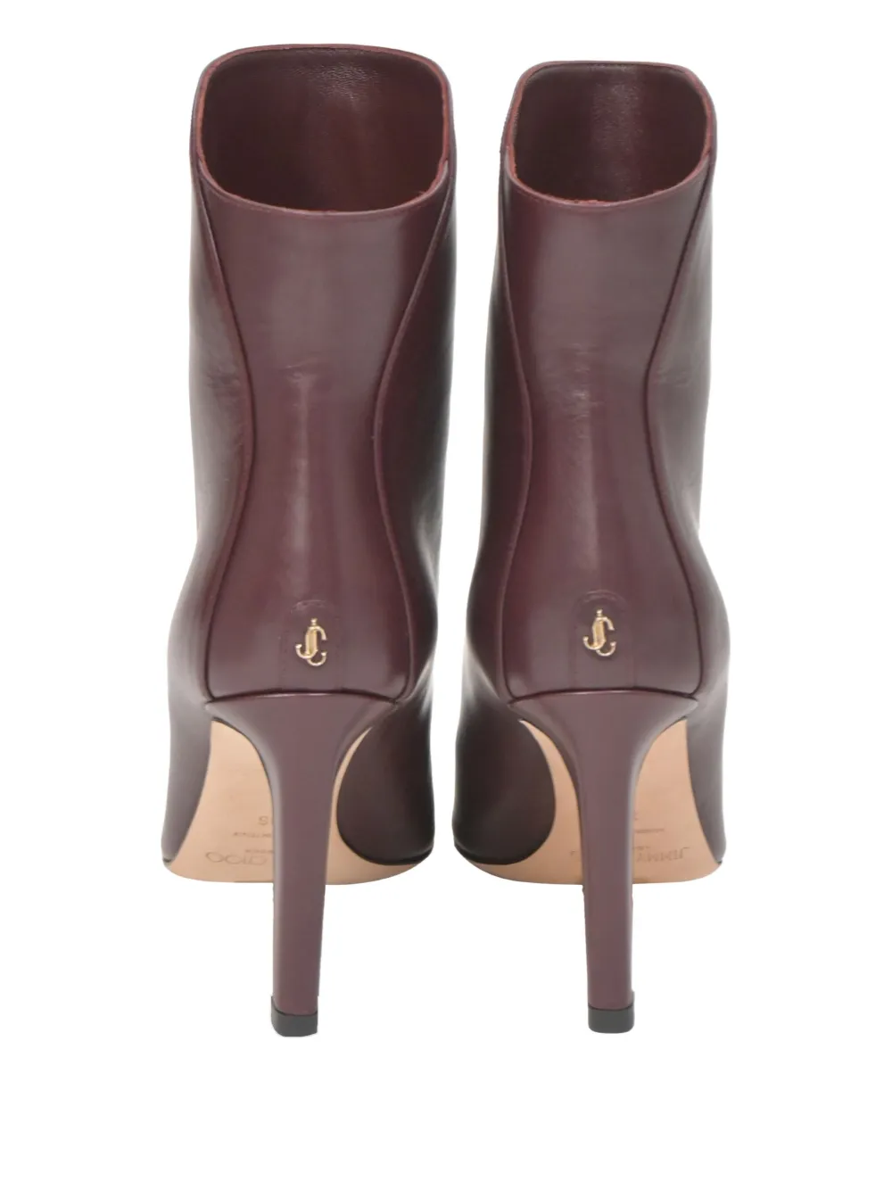 Pre-owned Jimmy Choo 85mm Karter Ankle Heeled Boots In Red