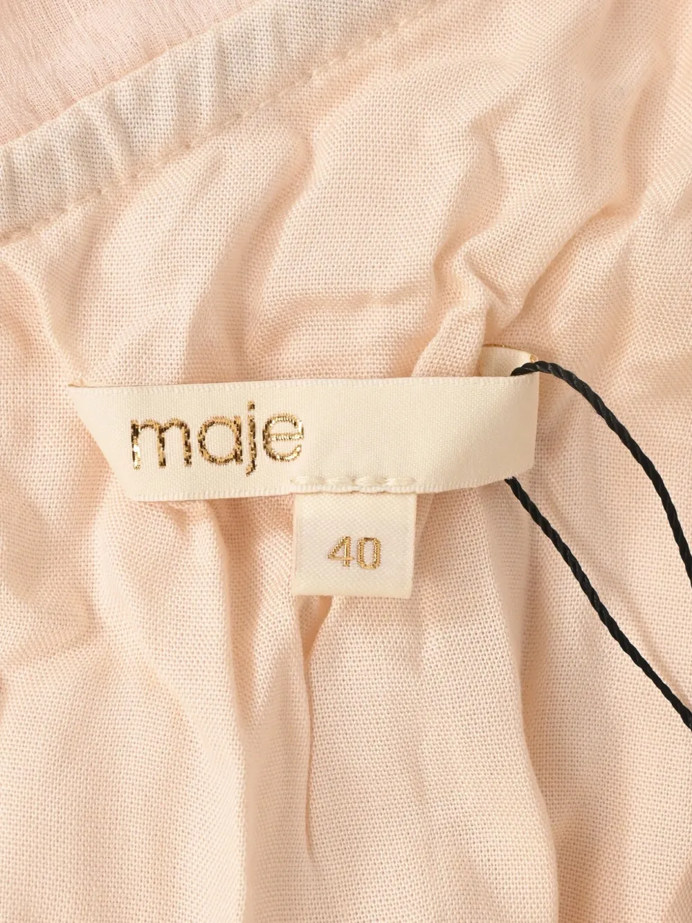 Pre-owned Maje Racha One-shoulder Ruffled Midi Dress In Neutral