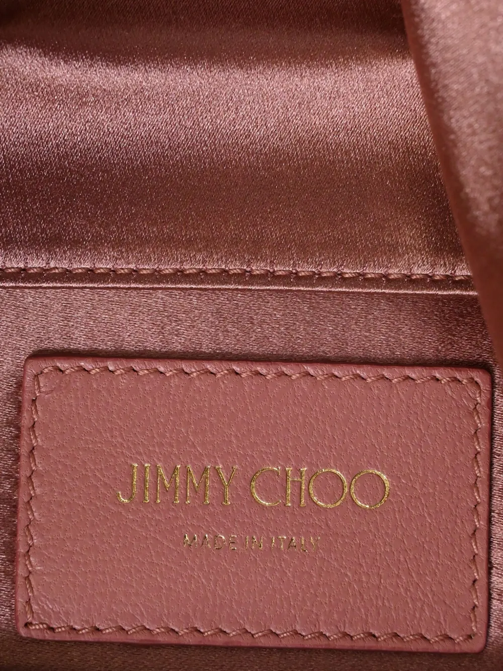 Pre-owned Jimmy Choo Titania Crystal Brooch Chain Clutch Bag In Pink