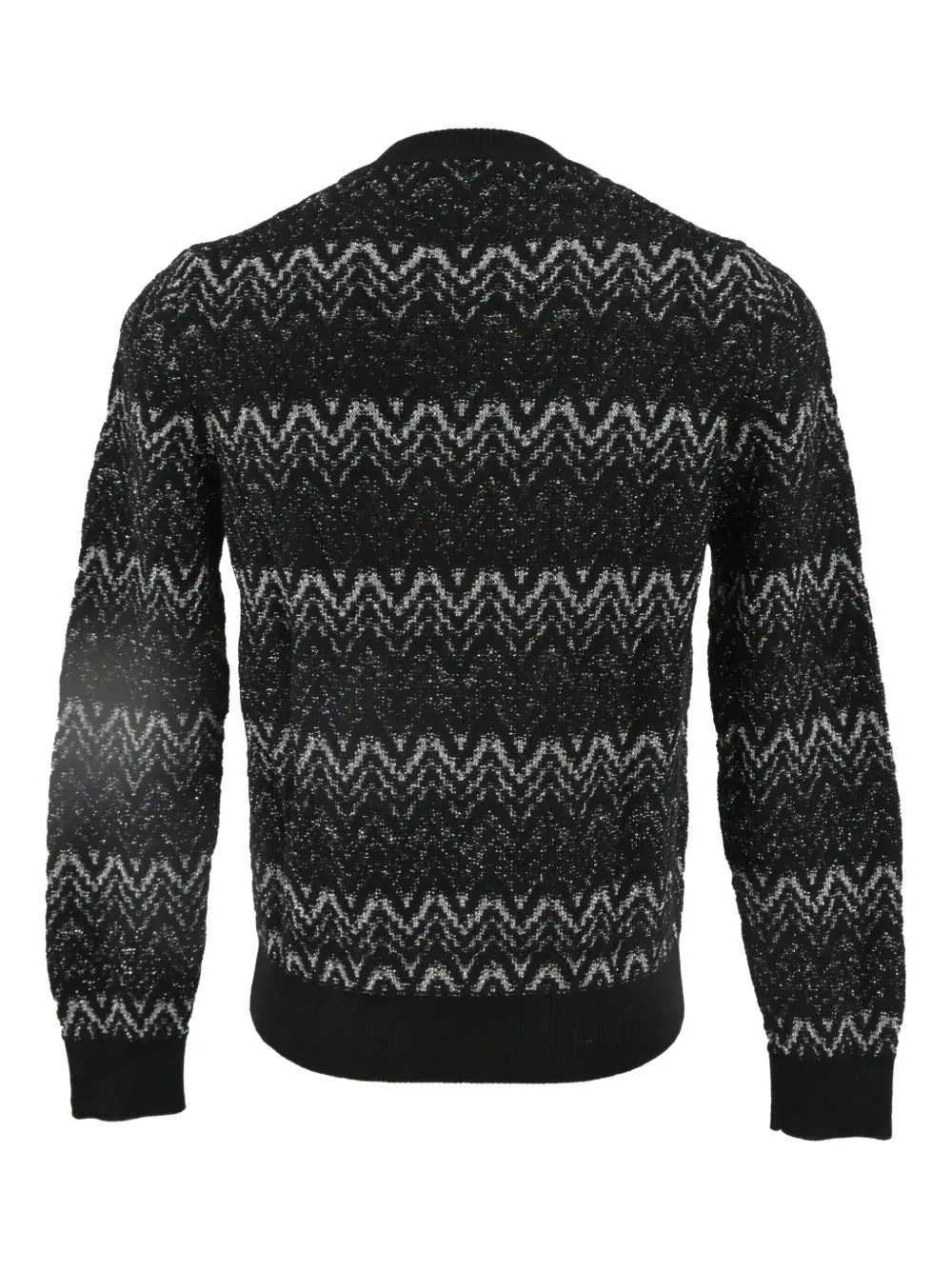 Saint Laurent Pre-Owned zigzag print crew-neck sweater | Image 2