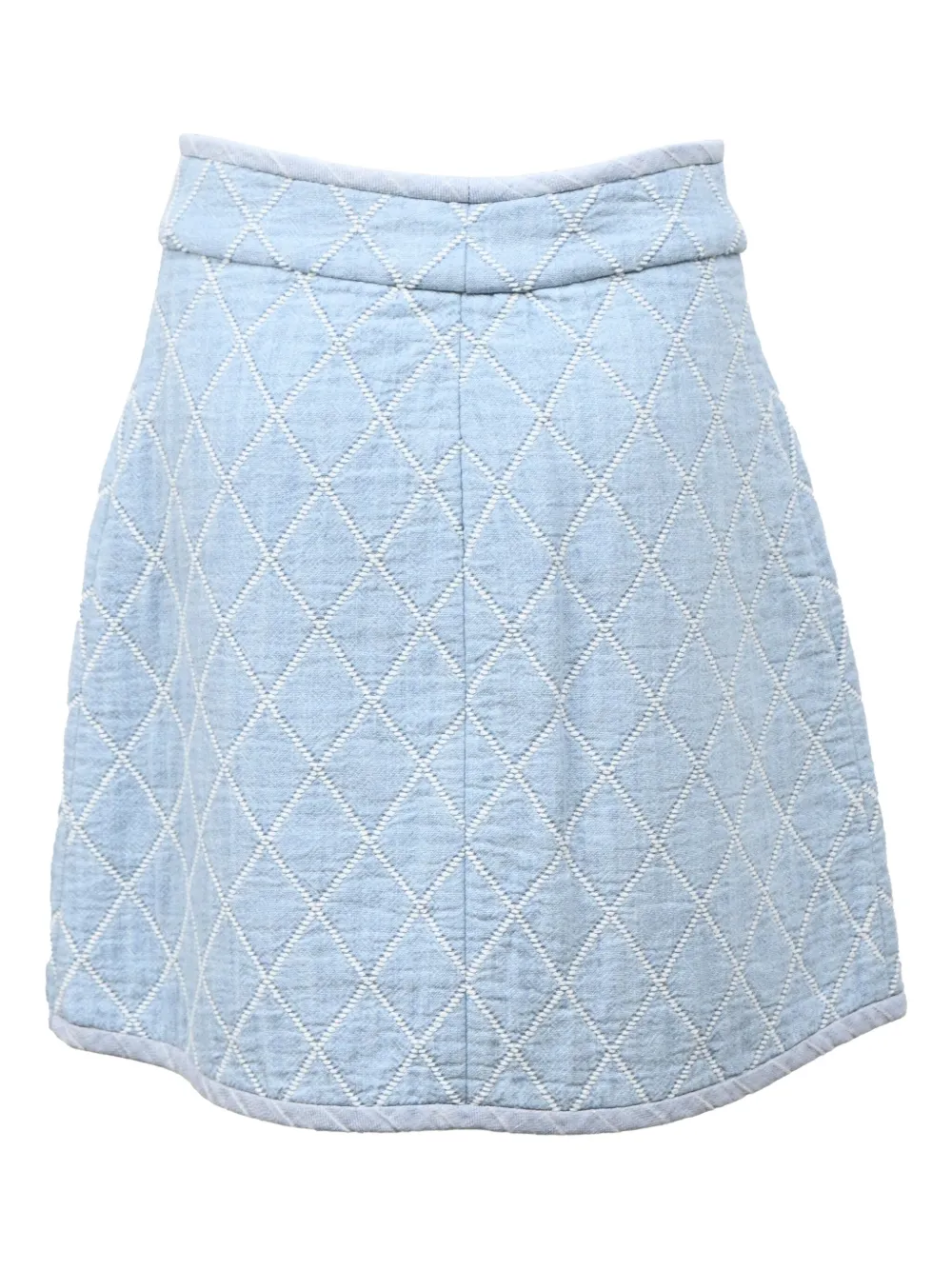 SANDRO argyle jacquard mini skirt - ブルー