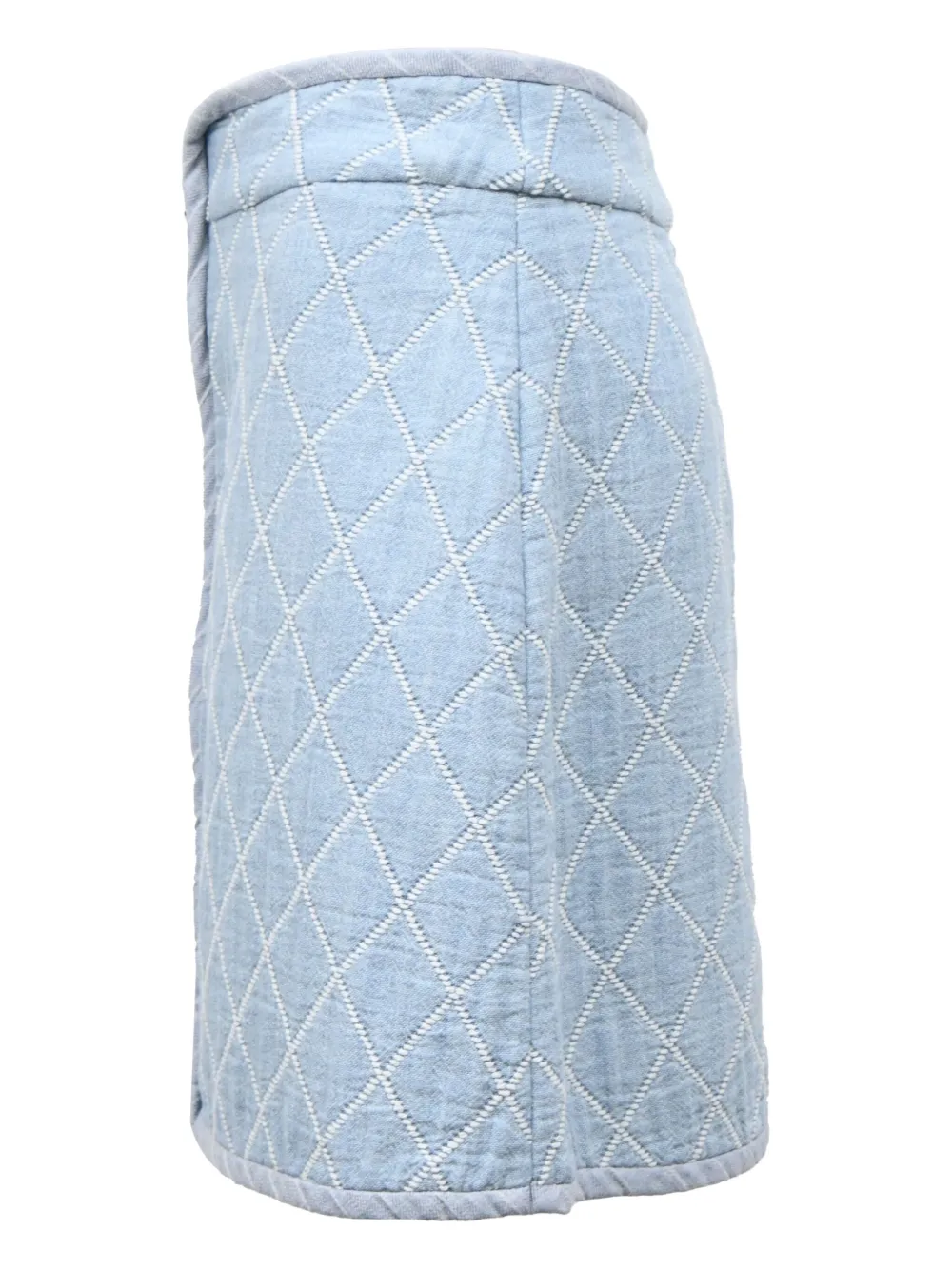 SANDRO Mini-rok met argyle jacquard - Blauw